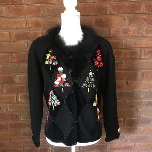 Jack B Quick Holiday Sweater Embellished Christmas